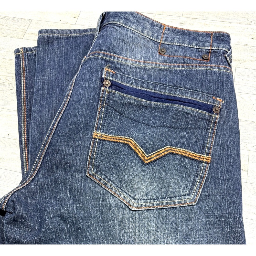 Mecca Jeans Y2K Men's‎ 40x32 Blue Denim Straight Leg Slim Fit Jeans Pockets